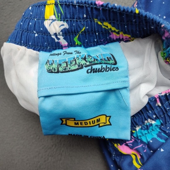 Chubbies Swim Trunks Mens Medium Skiers Skiing Shorts Lined Drawstring Pockets - Picture 7 of 11